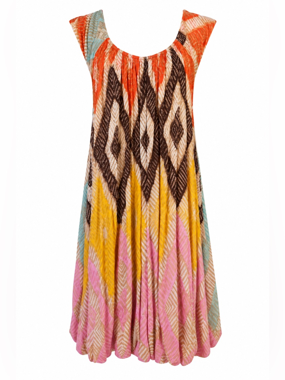 Diane Von Furstenberg DVF Print Bubble Dress XL EUC
